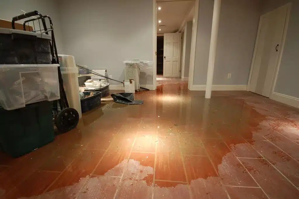 Interior of a Toronto home prepared for restoration work